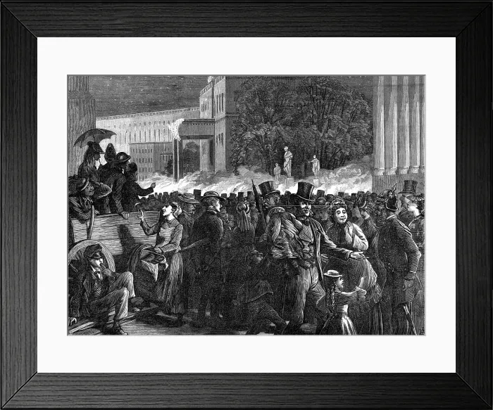 Framed Print : The Imperial Festivities at Berlin: crowd at the illuminations, Serenade by Prussian Guards, 1872. Creator: Unknown Framed Print : The Imperial Festivities at Berlin: crowd at the illuminations, Serenade by Prussian Guards, 1872. Creator: Unknown