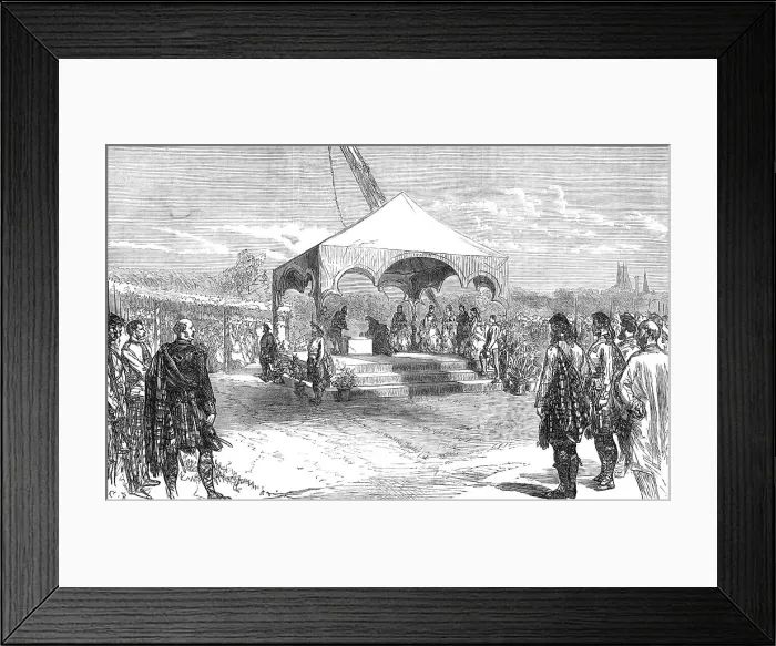 Framed Print : The Queen laying the foundation-stone of a monument to the late Duchess of Sutherland... 1872. Creator: Unknown Framed Print : The Queen laying the foundation-stone of a monument to the late Duchess of Sutherland... 1872. Creator: Unknown