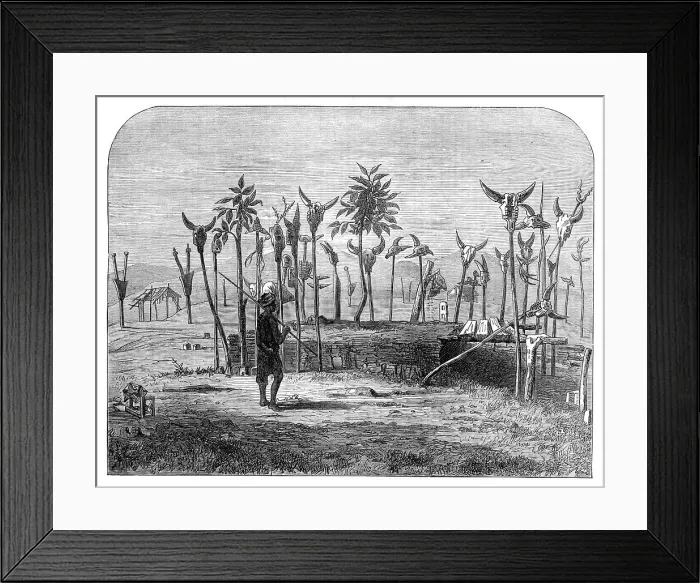 Framed Print : Tomb of Voupilal, a Looshai chief, 1872. Creator: Unknown Framed Print : Tomb of Voupilal, a Looshai chief, 1872. Creator: Unknown