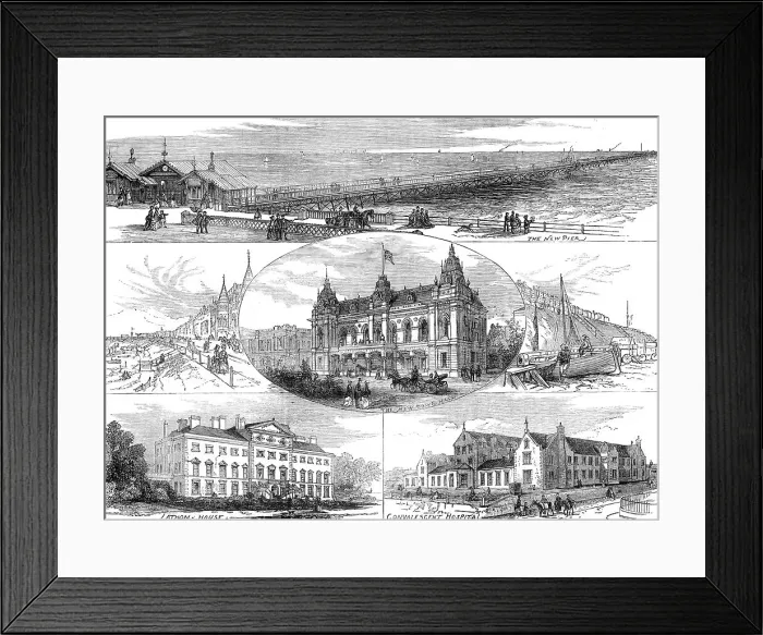 Framed Print : Sketches at Southport, Lancashire, 1872. Creator: Unknown Framed Print : Sketches at Southport, Lancashire, 1872. Creator: Unknown