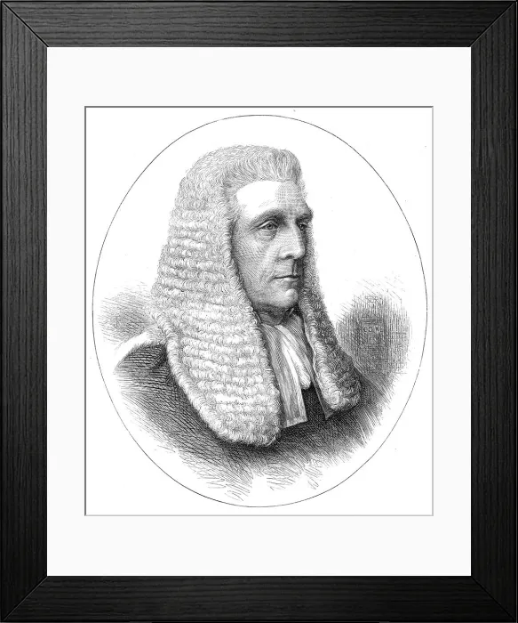 Framed Print : The new judge, Mr. Justice Denman, 1872. Creator: Unknown Framed Print : The new judge, Mr. Justice Denman, 1872. Creator: Unknown