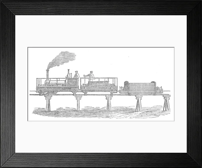 Framed Print : Plan of the military narrow-gauge railway, 1872. Creator: Unknown