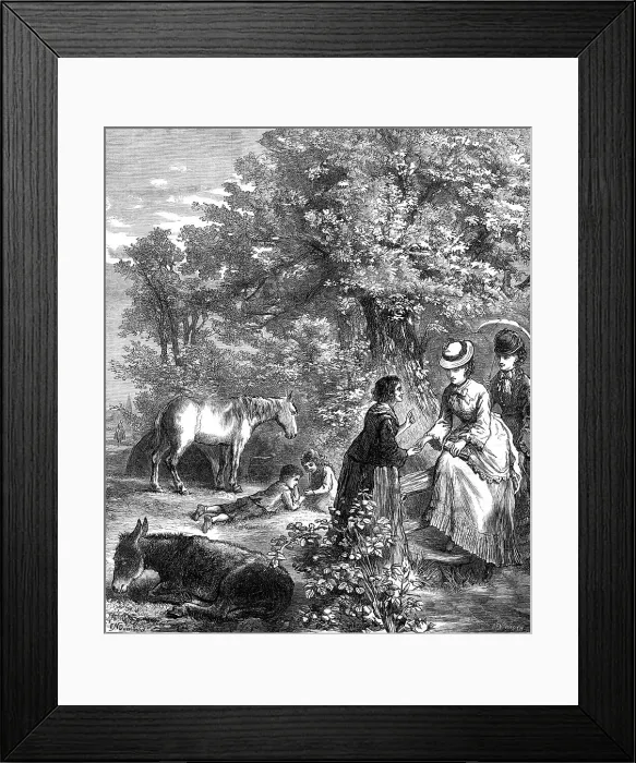 Framed Print : An Autumn Ramble, 1872. Creator: Wentworth