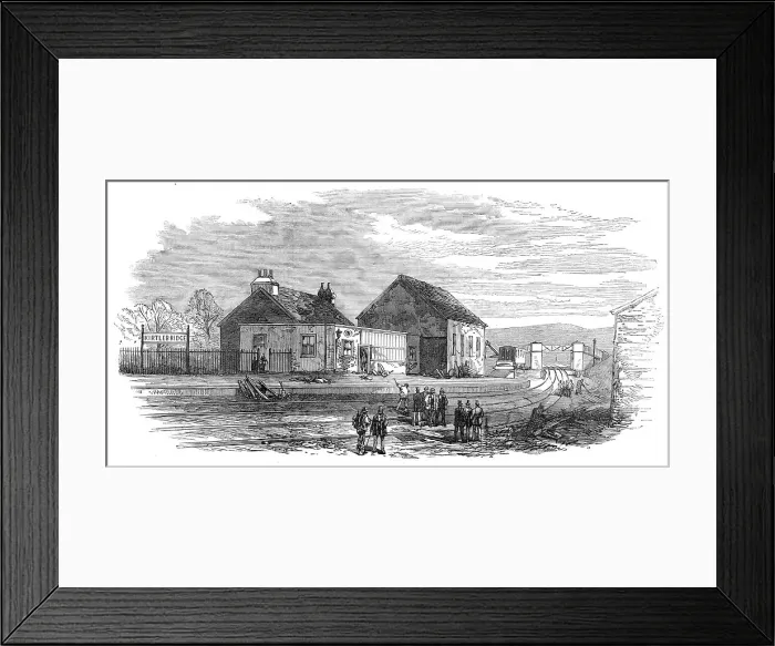 Framed Print : Scene of the railway accident at Kirtlebridge, Dumfries, 1872. Creator: Unknown Framed Print : Scene of the railway accident at Kirtlebridge, Dumfries, 1872. Creator: Unknown