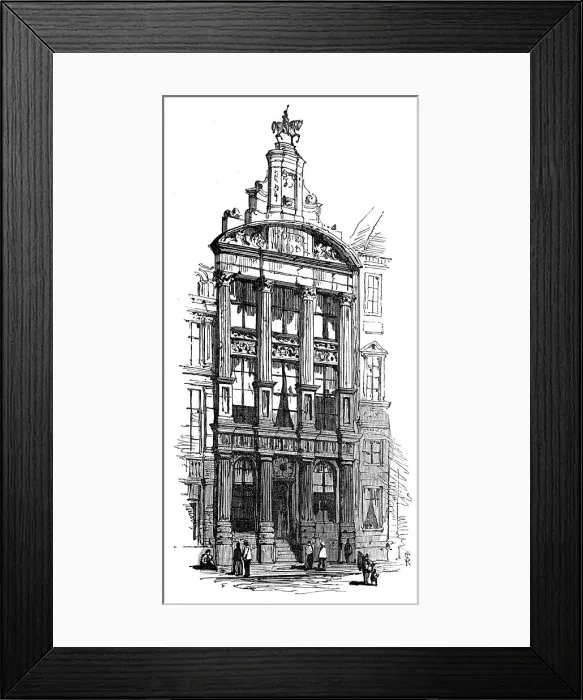 Framed Print : Maison des Brasseurs, Brussels, 1872. Creator: Unknown Framed Print : Maison des Brasseurs, Brussels, 1872. Creator: Unknown