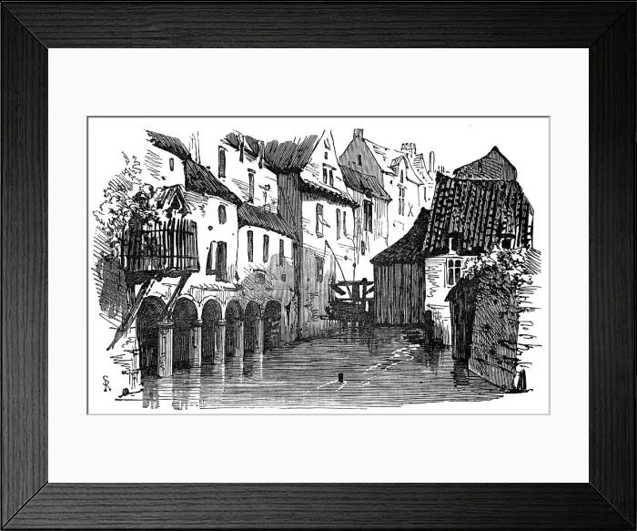 Framed Print : On the Senne, Brussels, 1872. Creator: Unknown Framed Print : On the Senne, Brussels, 1872. Creator: Unknown