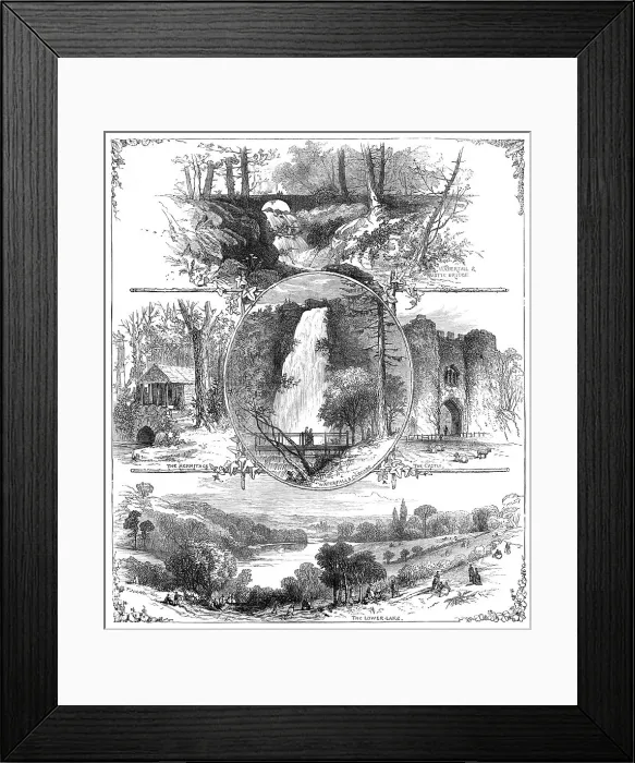 Framed Print : Sketches in Roundhay Park, Leeds; opened this week by Prince Arthur, 1872. Creator: Unknown