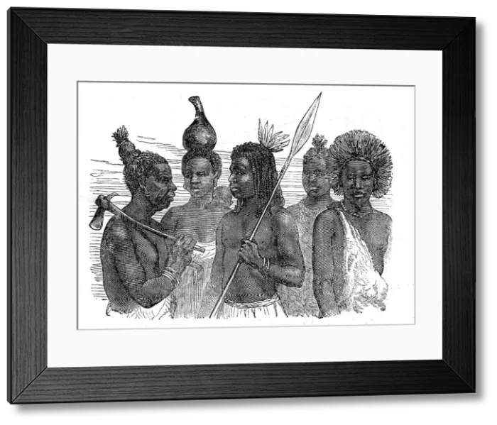 Framed Print : Group of Wanyamwezi, 1872. Creator: Unknown Framed Print : Group of Wanyamwezi, 1872. Creator: Unknown