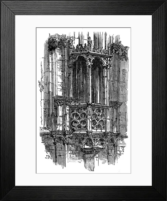 Framed Print : Balcony, Hotel de Ville, Ghent, 1872. Creator: Unknown Framed Print : Balcony, Hotel de Ville, Ghent, 1872. Creator: Unknown