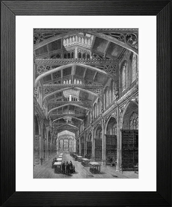Framed Print : The new City Library, Guildhall, 1872. Creator: Unknown Framed Print : The new City Library, Guildhall, 1872. Creator: Unknown