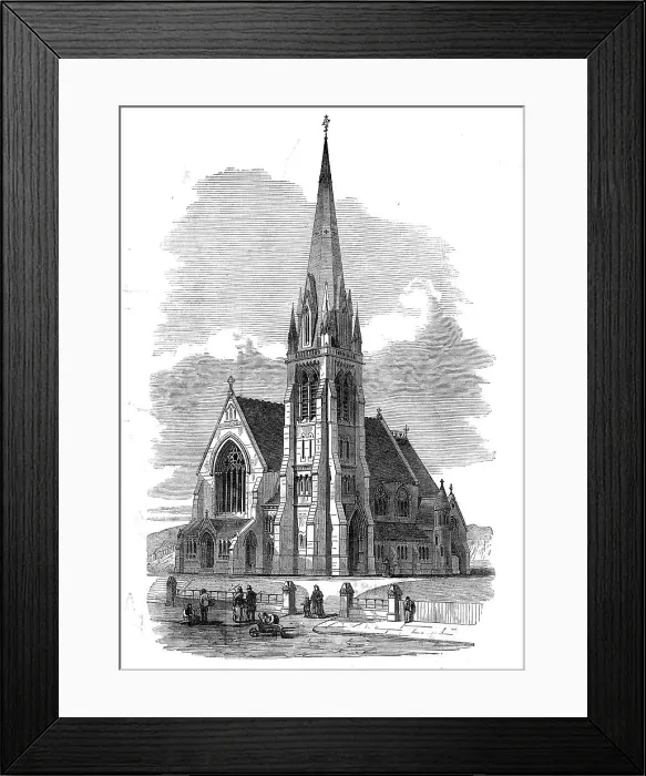 Framed Print : Trinity Church, Finchley Road, 1872. Creator: Unknown Framed Print : Trinity Church, Finchley Road, 1872. Creator: Unknown