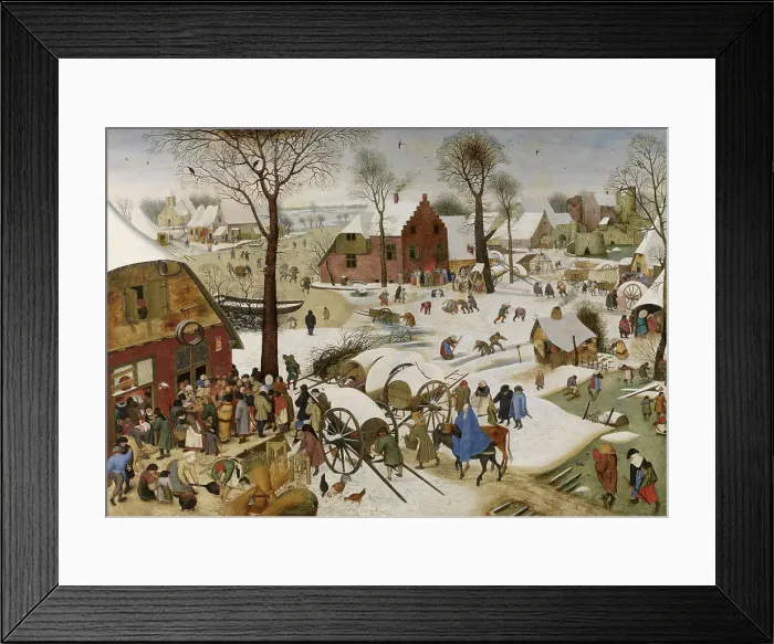 Framed Print : The People's Census at Bethlehem, c1580-1630. Creator: Pieter Brueghel the Younger Framed Print : The People's Census at Bethlehem, c1580-1630. Creator: Pieter Brueghel the Younger
