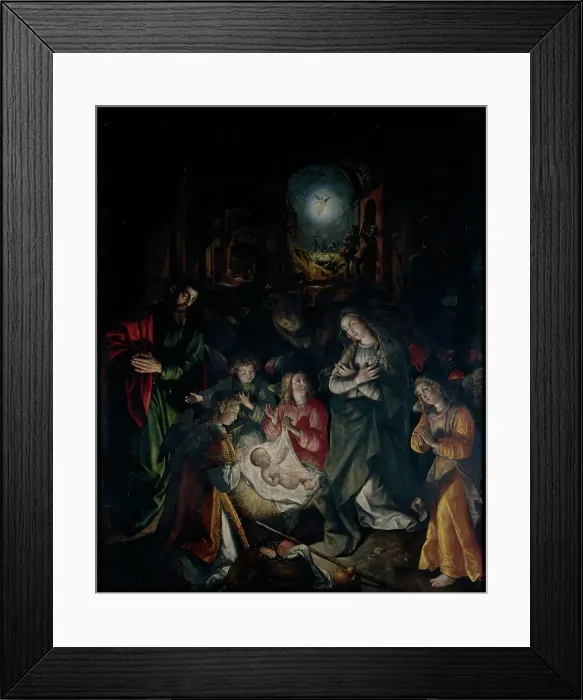 Framed Print : The Nativity, c1570s. Creator: Martin de Vos Framed Print : The Nativity, c1570s. Creator: Martin de Vos