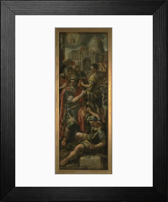 Framed Print : The King of Silesia has a Church Built in Honour of Mary, 1590. Creator: Martin de Vos Framed Print : The King of Silesia has a Church Built in Honour of Mary, 1590. Creator: Martin de Vos