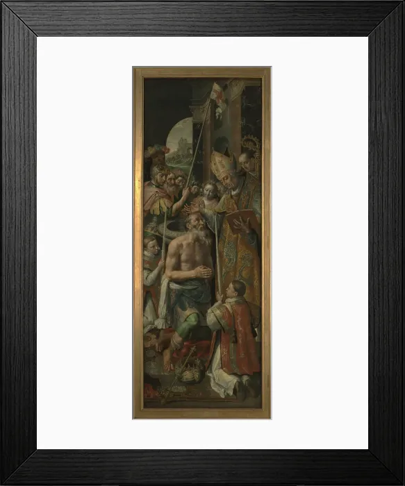 Framed Print : Baptism of the King of Silene, 1590. Creator: Martin de Vos Framed Print : Baptism of the King of Silene, 1590. Creator: Martin de Vos
