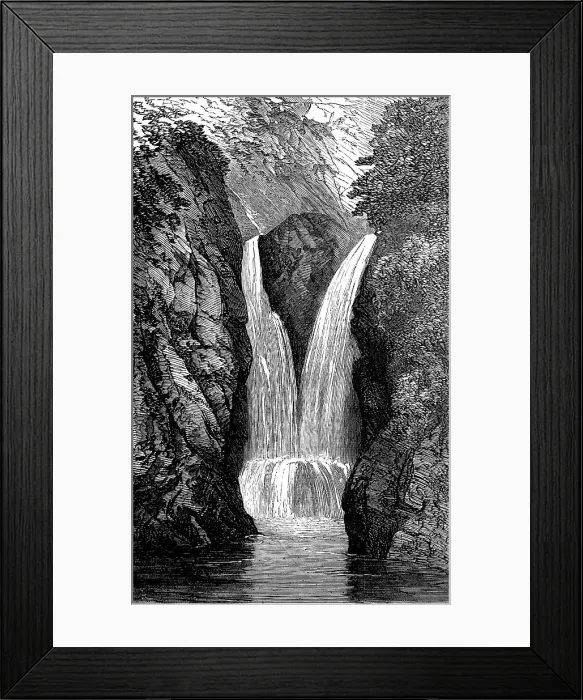 Framed Print : The Falls, Golspie Burn, 1872. Creator: Unknown Framed Print : The Falls, Golspie Burn, 1872. Creator: Unknown