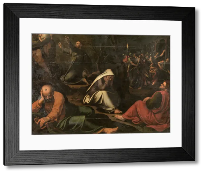 Framed Print : Christ in the Garden of Gethsemane, 1565. Creator: Lambert van Noort Framed Print : Christ in the Garden of Gethsemane, 1565. Creator: Lambert van Noort