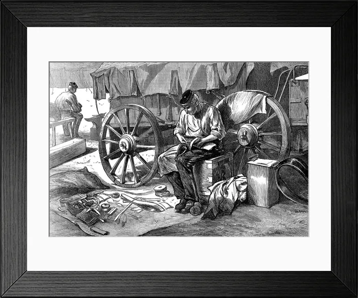 Framed Print : The Autumn Campaign: saddler of the 7th Dragoon Guards, 1872. Creator: Unknown Framed Print : The Autumn Campaign: saddler of the 7th Dragoon Guards, 1872. Creator: Unknown