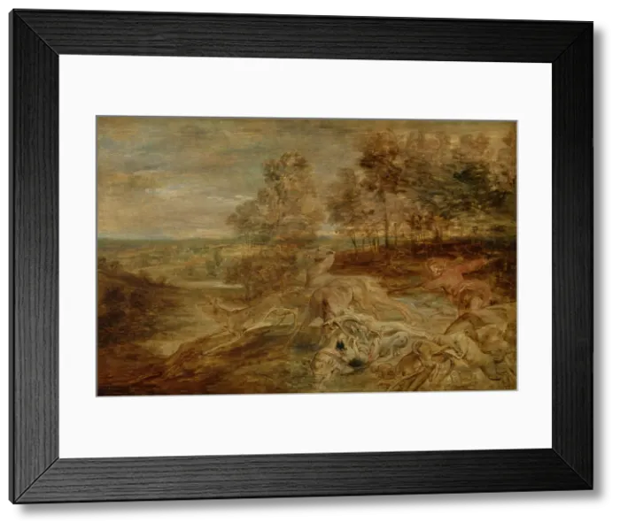 Framed Print : The Deer Hunt, c1630s. Creator: Peter Paul Rubens Framed Print : The Deer Hunt, c1630s. Creator: Peter Paul Rubens