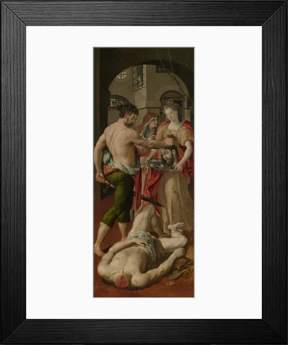 Framed Print : Beheading of John the Baptist, 1574. Creator: Martin de Vos Framed Print : Beheading of John the Baptist, 1574. Creator: Martin de Vos