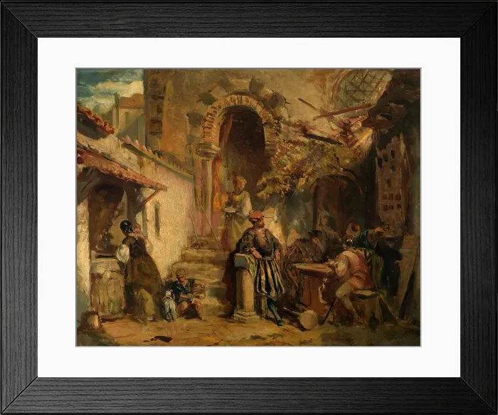 Framed Print : Gipsies, mid-19th century. Creator: Constant Wauters Framed Print : Gipsies, mid-19th century. Creator: Constant Wauters