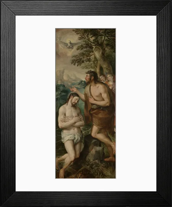 Framed Print : The Baptism of Christ, 1574. Creator: Martin de Vos Framed Print : The Baptism of Christ, 1574. Creator: Martin de Vos