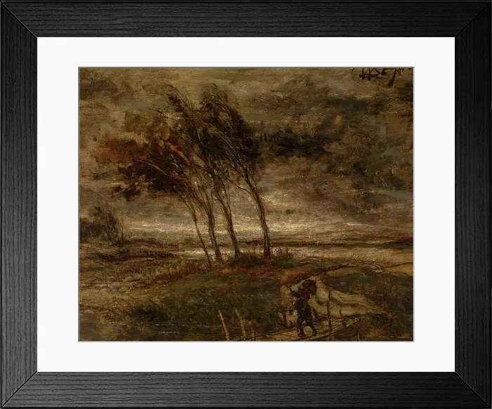 Framed Print : Storm Landscape, 1875. Creator: Willem Linnig II Framed Print : Storm Landscape, 1875. Creator: Willem Linnig II