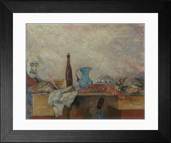 Framed Print : Mask and Crustaceans (vive le Careme), 1891. Creator: James Ensor Framed Print : Mask and Crustaceans (vive le Careme), 1891. Creator: James Ensor