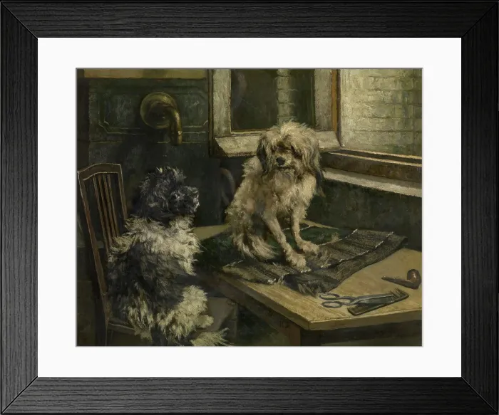 Framed Print : Dogs, c1860-1900. Creator: Jan Stobbaerts Framed Print : Dogs, c1860-1900. Creator: Jan Stobbaerts
