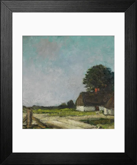 Framed Print : View in the Kempen with a Plank Bridge, c1900-1920. Creator: Jakob Smits Framed Print : View in the Kempen with a Plank Bridge, c1900-1920. Creator: Jakob Smits