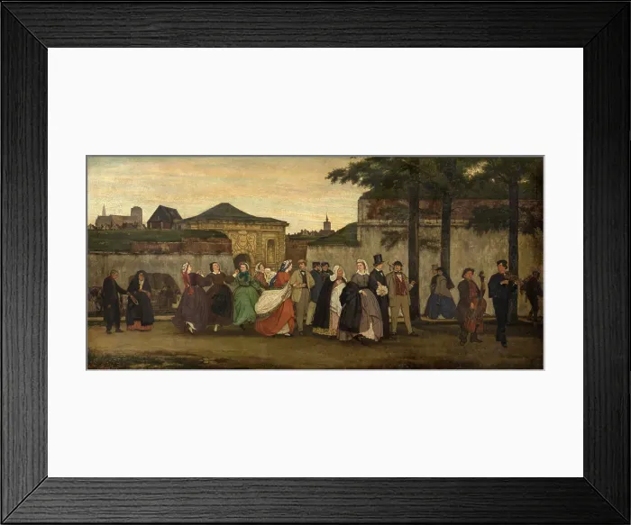 Framed Print : Antwerp Wedding, 1866. Creator: Willem Linnig II