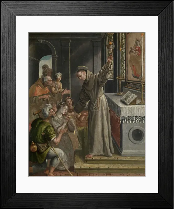 Framed Print : Saint Didacus Heals the Sick c1560-1600. Creator: Martin de Vos Framed Print : Saint Didacus Heals the Sick c1560-1600. Creator: Martin de Vos