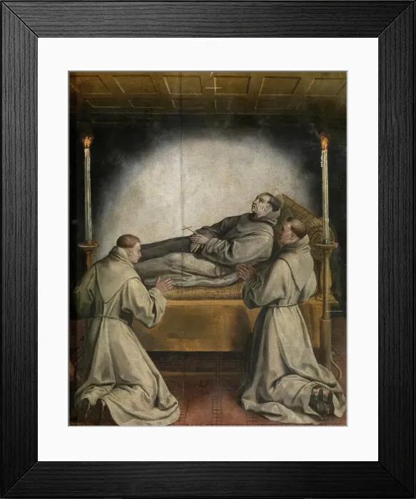 Framed Print : Death of Saint Didacus, c1560-1600. Creator: Martin de Vos Framed Print : Death of Saint Didacus, c1560-1600. Creator: Martin de Vos
