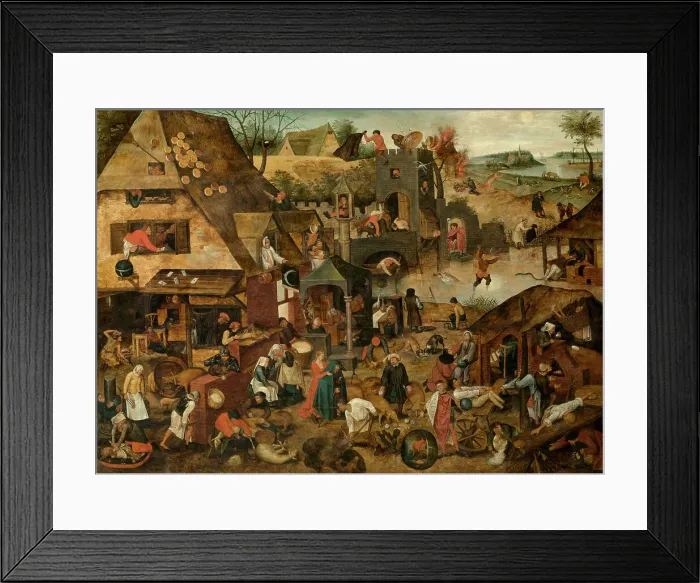Framed Print : Proverbs, c1580-1630. Creator: Pieter Brueghel the Younger Framed Print : Proverbs, c1580-1630. Creator: Pieter Brueghel the Younger