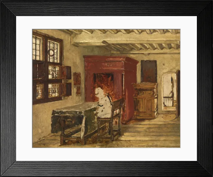 Framed Print : Interior, c1860s. Creator: Jan August Hendrik Leys Framed Print : Interior, c1860s. Creator: Jan August Hendrik Leys