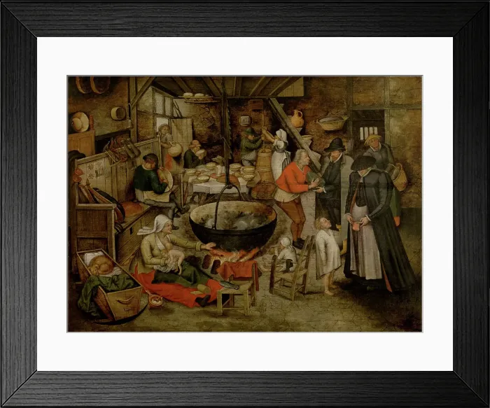 Framed Print : Visit to the Peasants, c1580-1630. Creator: Pieter Brueghel the Younger Framed Print : Visit to the Peasants, c1580-1630. Creator: Pieter Brueghel the Younger