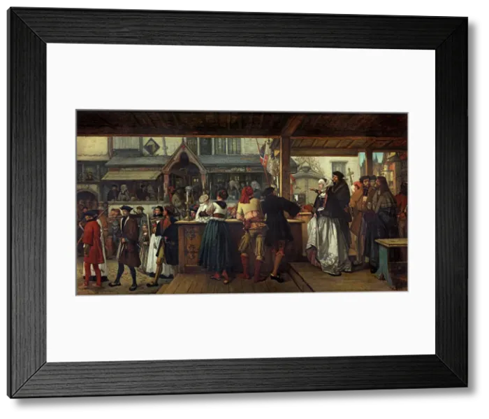 Framed Print : Albrecht Durer Visiting Antwerp in 1520, 1855. Creator: Jan August Hendrik Leys Framed Print : Albrecht Durer Visiting Antwerp in 1520, 1855. Creator: Jan August Hendrik Leys