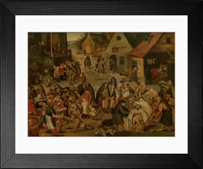Framed Print : The Seven Acts of Mercy, c1580-1630. Creator: Pieter Brueghel the Younger Framed Print : The Seven Acts of Mercy, c1580-1630. Creator: Pieter Brueghel the Younger