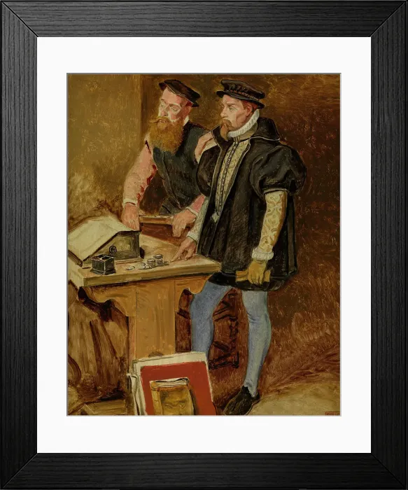 Framed Print : The Studio of Frans Floris, c1540s, 1868. Creator: Jan August Hendrik Leys