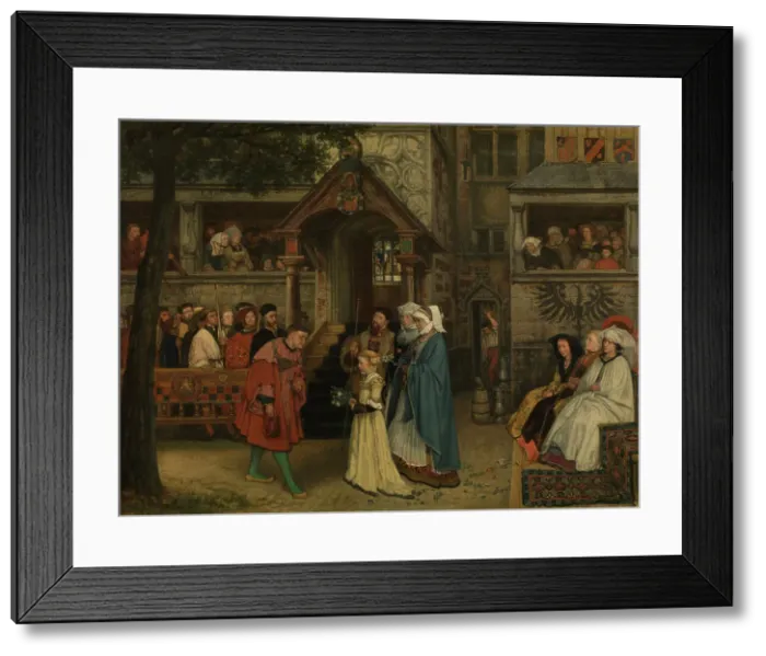 Framed Print : The Guild of the Archers Welcomes Margaret of Austria, c1490, 1860. Creator: Jan August Hendrik Leys Framed Print : The Guild of the Archers Welcomes Margaret of Austria, c1490, 1860. Creator: Jan August Hendrik Leys