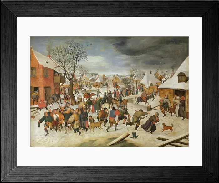 Framed Print : The Massacre of the Children at Bethlehem, c1580-1630. Creator: Pieter Brueghel the Younger Framed Print : The Massacre of the Children at Bethlehem, c1580-1630. Creator: Pieter Brueghel the Younger