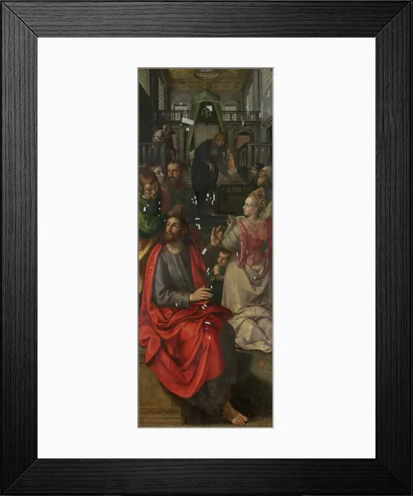Framed Print : The Widow's Offering, 1602. Creator: Martin de Vos Framed Print : The Widow's Offering, 1602. Creator: Martin de Vos