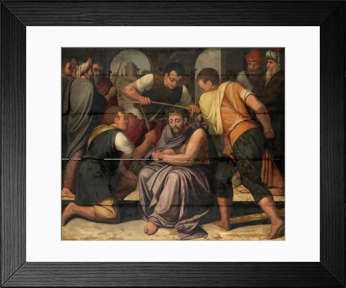 Framed Print : Crowning with Thorns, 1565. Creator: Lambert van Noort Framed Print : Crowning with Thorns, 1565. Creator: Lambert van Noort