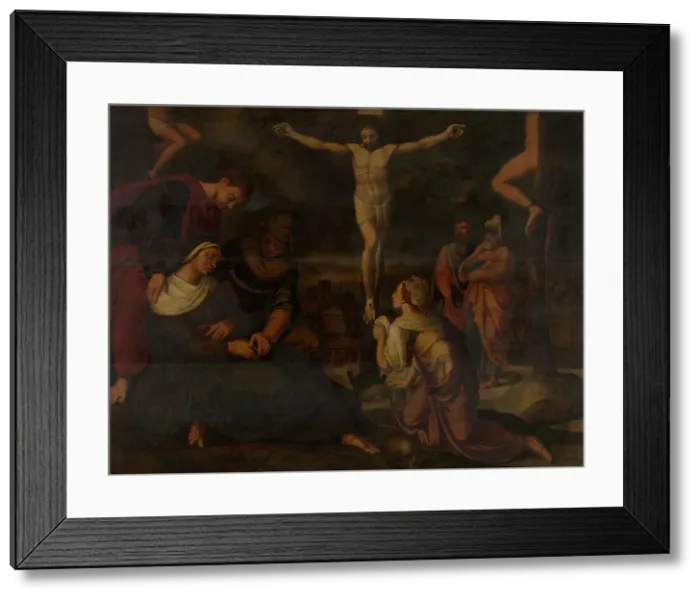 Framed Print : Calvary, 1565. Creator: Lambert van Noort Framed Print : Calvary, 1565. Creator: Lambert van Noort