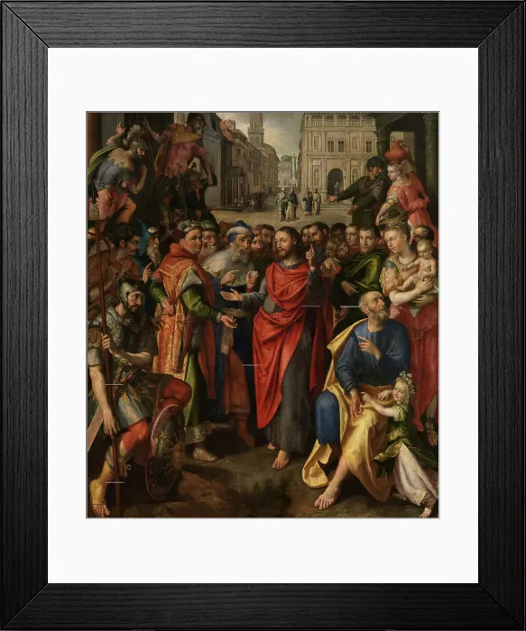 Framed Print : Then give to Caesar what is Caesar's, 1602. Creator: Martin de Vos Framed Print : Then give to Caesar what is Caesar's, 1602. Creator: Martin de Vos