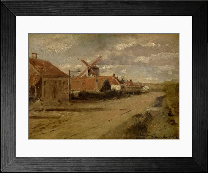 Framed Print : The Mill at Kiel, 1885-1888. Creator: Henri Jean Augustin de Braekeleer Framed Print : The Mill at Kiel, 1885-1888. Creator: Henri Jean Augustin de Braekeleer