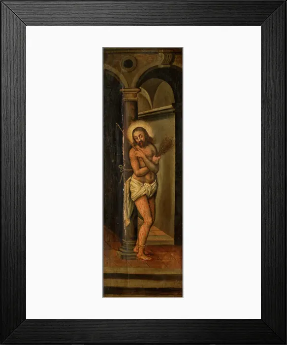 Framed Print : Christ tied to a Column, 17th century. Creator: Anon Framed Print : Christ tied to a Column, 17th century. Creator: Anon