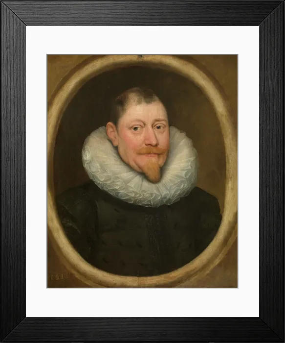 Framed Print : Portrait of a Man, 1611. Creator: Anon Framed Print : Portrait of a Man, 1611. Creator: Anon