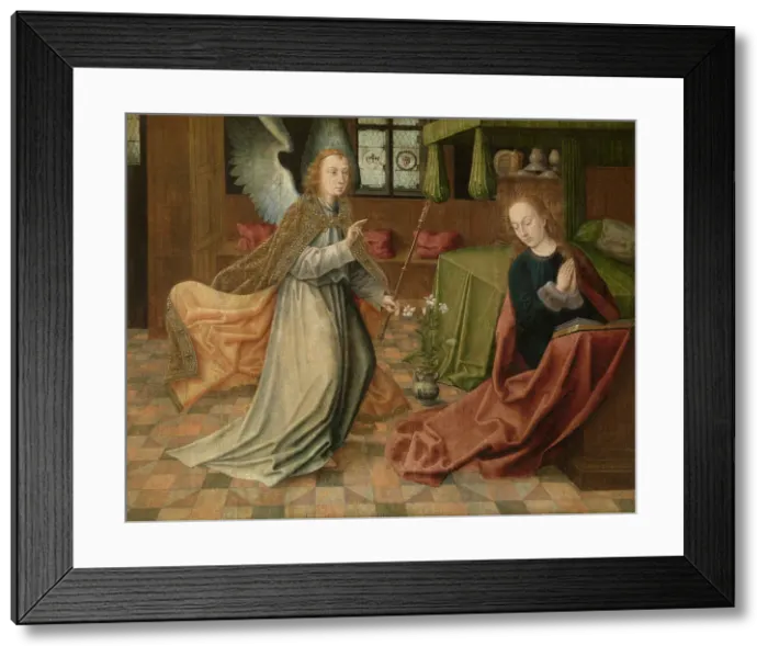 Framed Print : The Annunciation, 1495-1505. Creator: Anon Framed Print : The Annunciation, 1495-1505. Creator: Anon