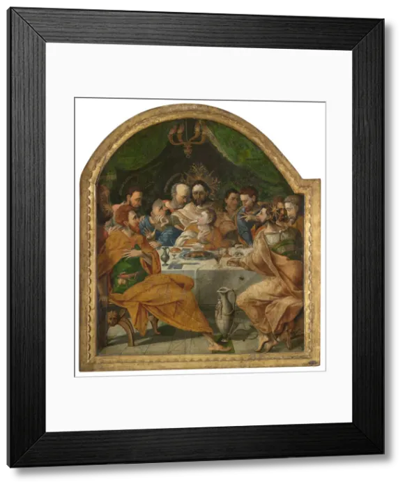 Framed Print : The Last Supper, 1544. Creator: Anon Framed Print : The Last Supper, 1544. Creator: Anon